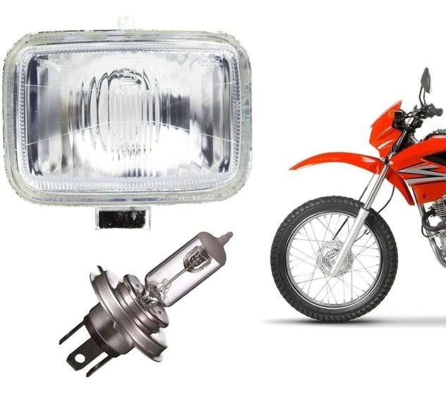 Imagem de Bloco Ótico + Lâmpada Do Farol H4 35x35w Xlr 125 Xr Nx 150 200 Nxr Bros Xr 250 Tornado