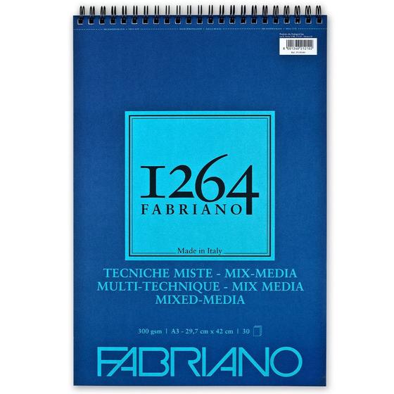 Imagem de Bloco Papel Fabriano Mixed Media Série 1264 A3 300g