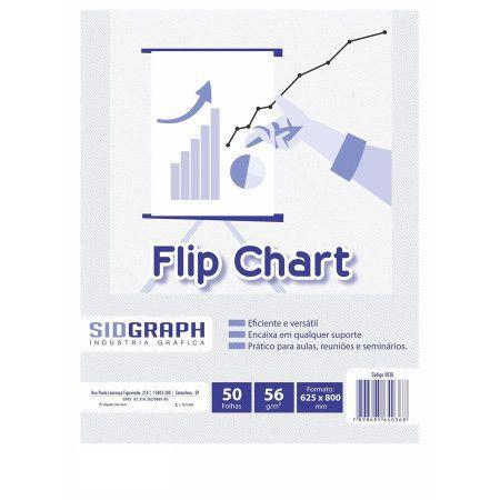 Imagem de Bloco Papel Flip Chart 50Fls C/ Furo e Picote 62x80cm