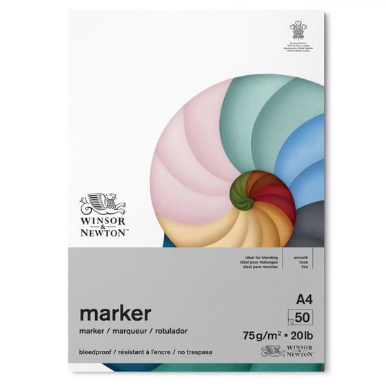 Imagem de Bloco Papel Marker Winsor & Newton 75g A4 50 Folhas