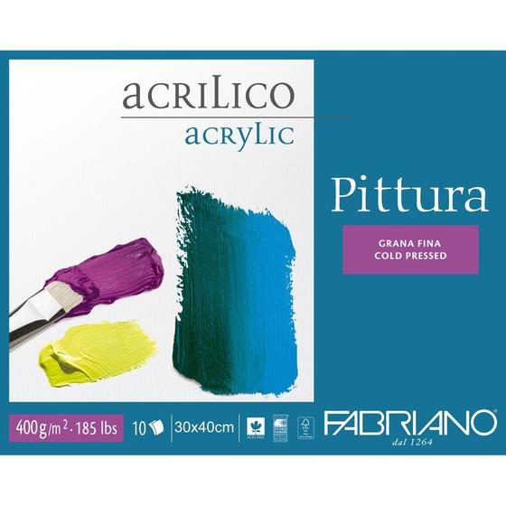 Imagem de Bloco Papel Para Acrílica Pittura Fabriano 400g/m² 40X40cm 10 Folhas