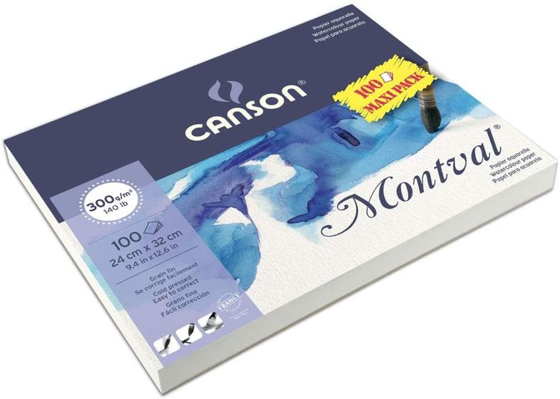 Imagem de Bloco Papel Para Aquarela Canson Montval 100 Folhas 300grs