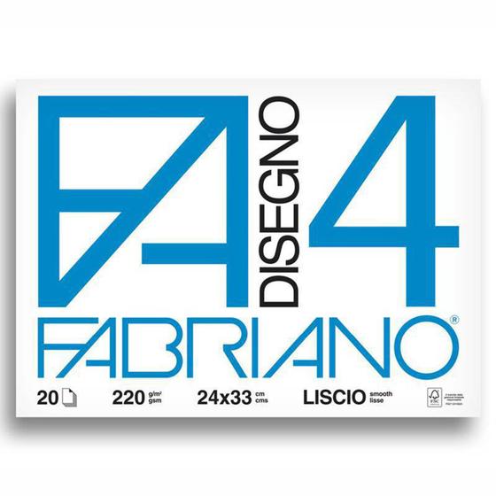 Imagem de Bloco Papel Para Desenho Fabriano 4l 220g 24x33cm 20 Folhas