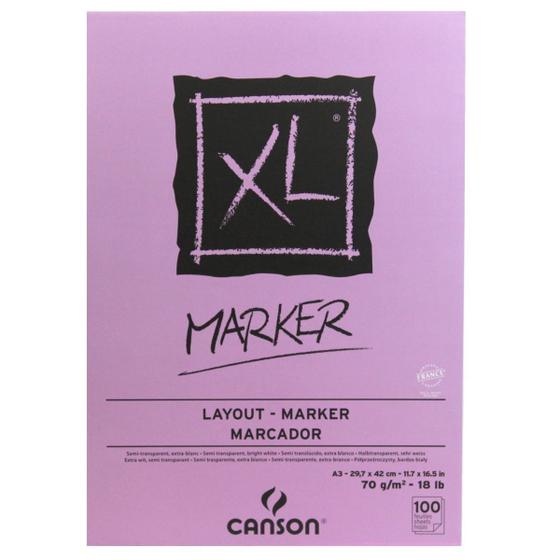 Imagem de Bloco Papel XL Marker Canson A3 70g/m² 100 Folhas