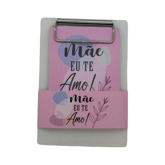 Imagem de Bloco para Anotação com Prancheta - Mãe eu te Amo - 9,6x13,5cm  - 1 unidade - Rizzo