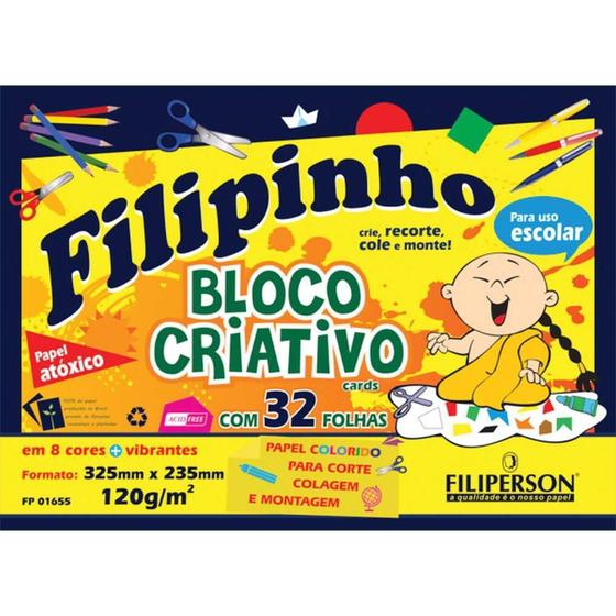 Imagem de Bloco para Educacao Artistica Filipinho 8COR.325X235 120G 32