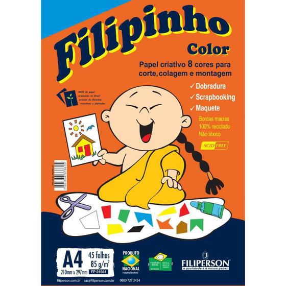 Imagem de Bloco Para Educação Artística Filipinho Color A4 85G.45Fls