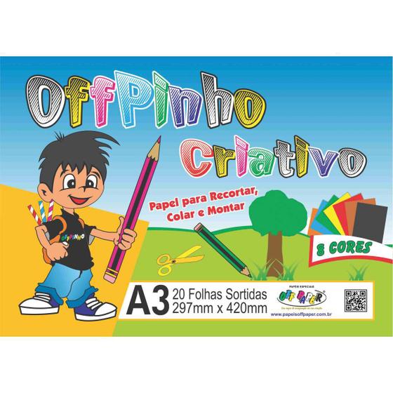 Imagem de Bloco para Educacao Artistica Offpinho Criativo A3 120G 20FL