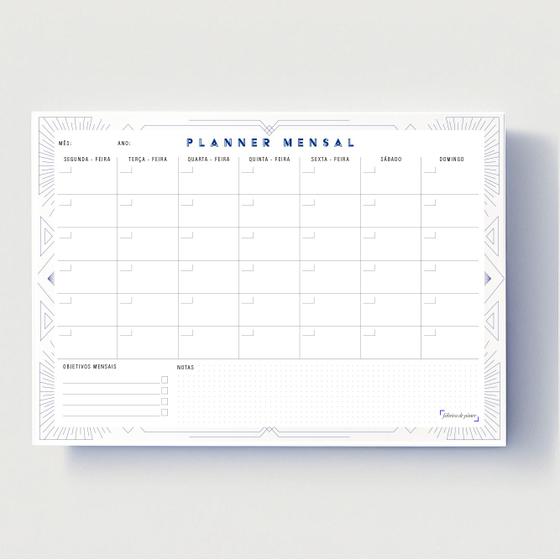 Imagem de Bloco Planner Mensal Art Déco 50 folhas tamanho A4