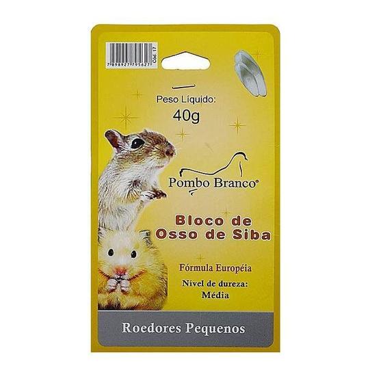 Imagem de Bloco Pombo Branco Roedores Osso Siba - Tamanho P
