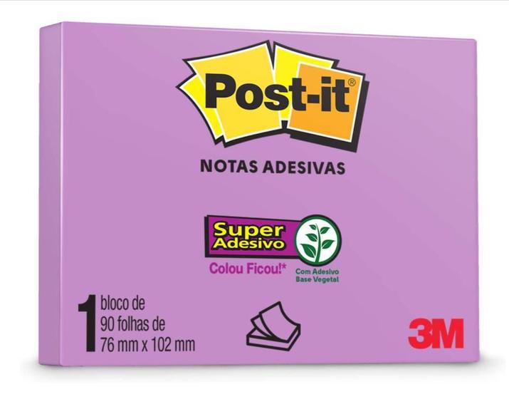 Imagem de Bloco Post-It 657 - Rosa Milnio - Com 90 Folhas - 3M