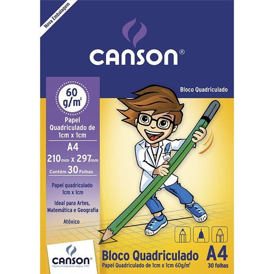 Imagem de Bloco Quadriculado 1x1 A4 Canson