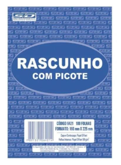 Imagem de Bloco Rascunho Com Picote 16x22.5cm 100 Folhas São Domingos