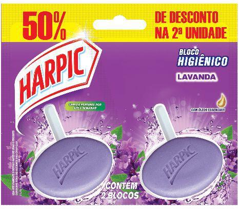 Imagem de Bloco Sanitário perfumado Lavanda 26g Twin Pack Harpic