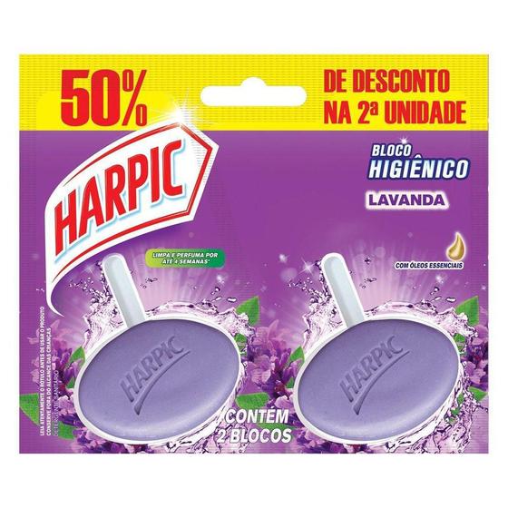 Imagem de Bloco Sanitário Sólido Harpic 26G Lavanda Com 50% Off