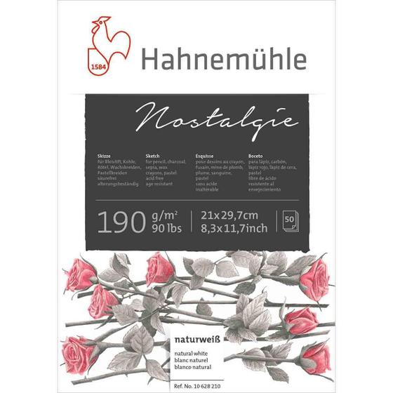 Imagem de Bloco Sketch Pad Nostalgie Hahnemuhle 190G/M2 A4 50 Folhas