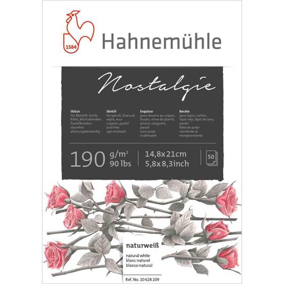 Imagem de Bloco Sketch Pad Nostalgie Hahnemuhle 190G/M2 A5 50 Folhas