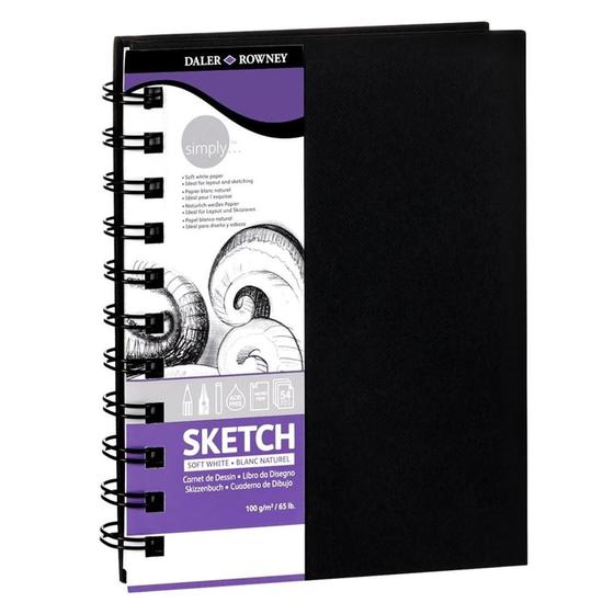 Imagem de Bloco Sketchbook Simply Espiral 100gr A4 54fls Daler Rowney