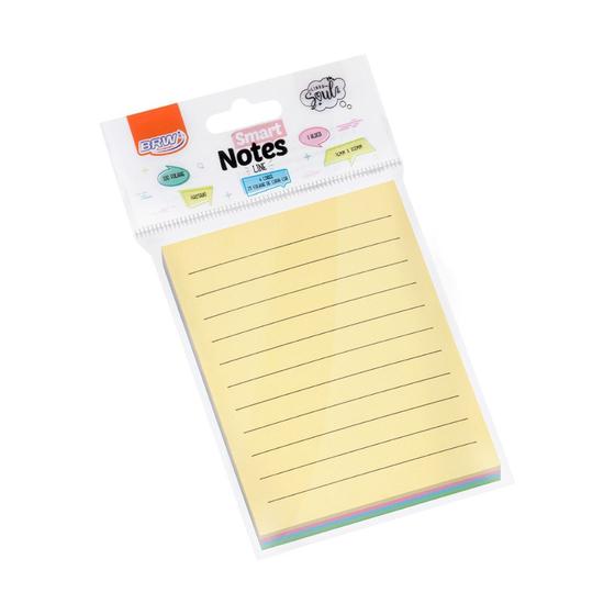 Imagem de Bloco Smart Notes Line Pautado Pastel Colorido 100Fls BRW