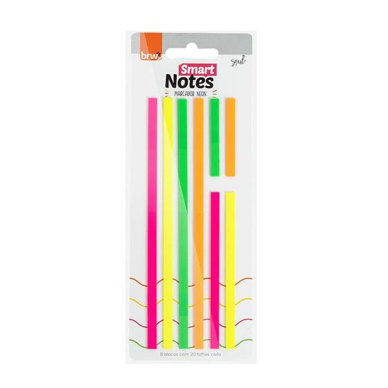 Imagem de Bloco Smart Notes Marca Texto Colorido Neon BRW