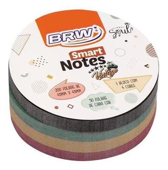 Imagem de Bloco smart notes round vintage 45mm x 45mm- brw