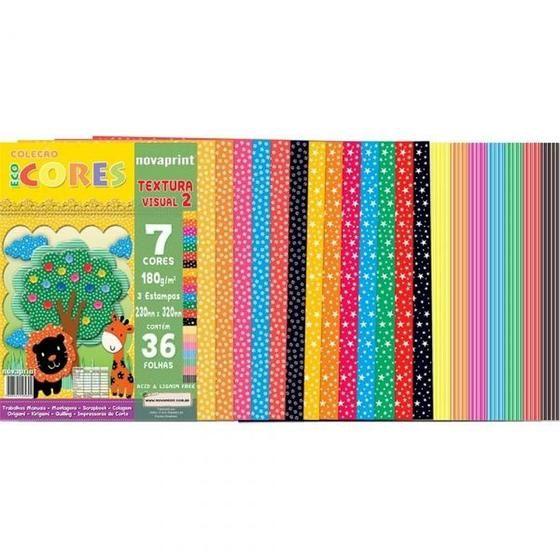 Imagem de Bloco Textura Visual 2 Novaprint 7cores Papel 180g Estampado