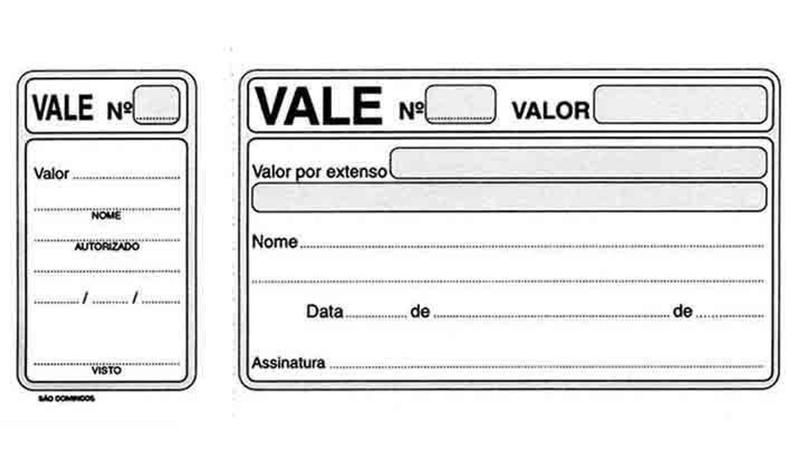 Imagem de Bloco Vale com Canhoto 155x70mm com 100 Folhas Sao Domingos
