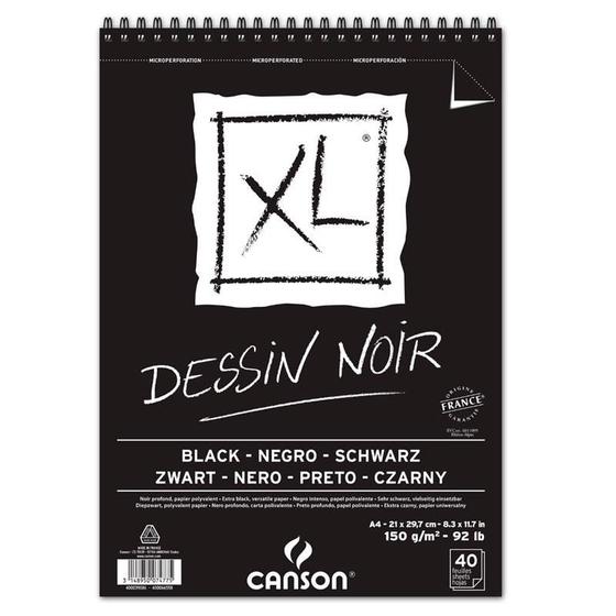 Imagem de Bloco XL dessin noir black A4 150g com 40 folhas Canson