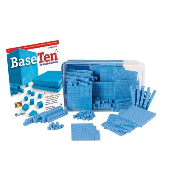 Imagem de Blocos Base 10 Plástico Azul hand2mind - Conjunto Completo