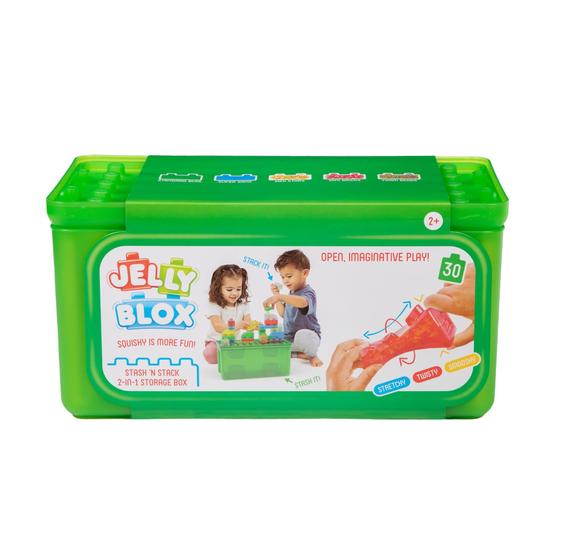 Imagem de Blocos de Construção Goliath Jelly Blox Stash 'N Stack com Armazenamento