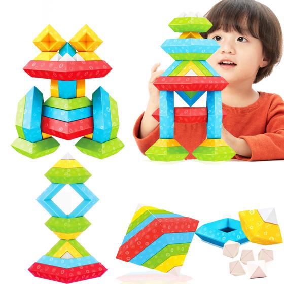 Imagem de Blocos de Construção Montessori HONGID (30 Peças) - 1 a 5 Anos