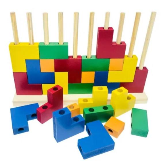 Imagem de Blocos de Encaixe Vertical - Carimbrás - Brinquedo Educativo