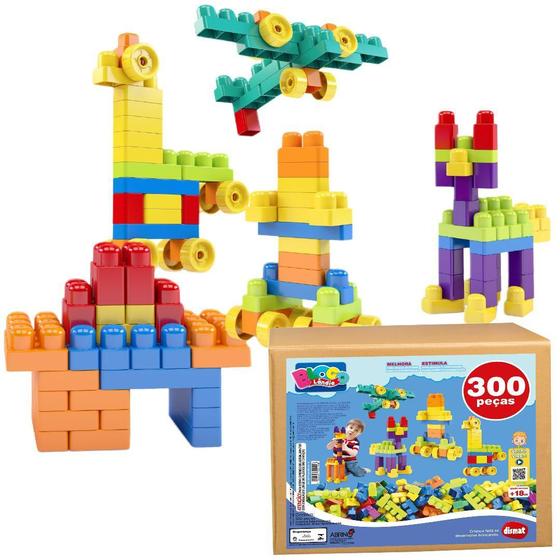 Blocos De Montar 300 Peças Brinquedo Encaixar Infantil - 300 - Dismat ...