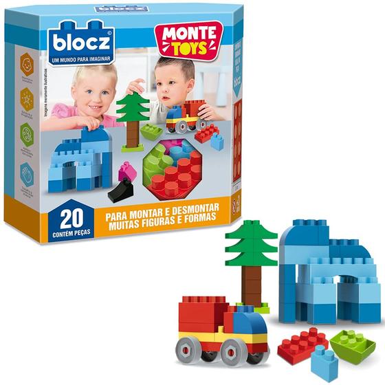 Imagem de Blocos de montar blocks monte toys com 20 pecas