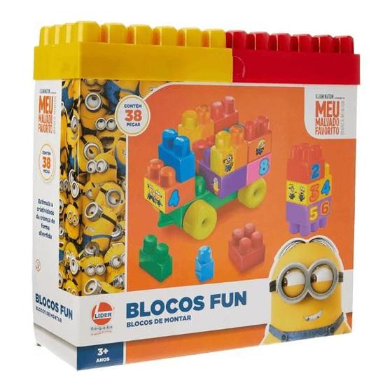 Imagem de Blocos de Montar Bloco Fun 38 Peças Minions Líder