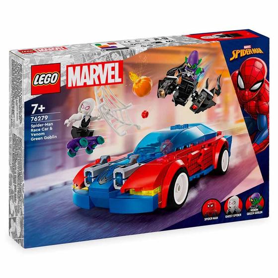 Imagem de Blocos de Montar - Carro de Corrida Homem-Aranha e Duende Venom - 227 peças - LEGO Marvel Spiderman