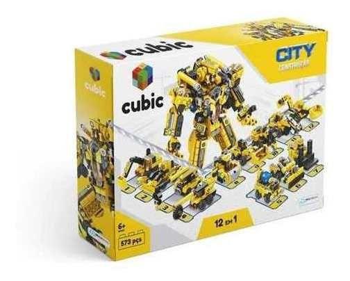 Imagem de Blocos De Montar Cubic City Modelo Construção 12x1 Com 573pç