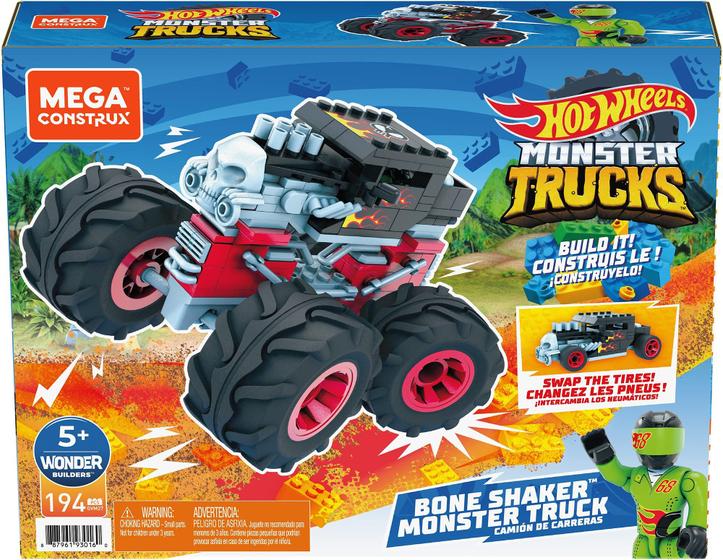 Imagem de Blocos de Montar Hot Wheels - Mega Construx - Monster Truck - Bone Shaker - Mattel