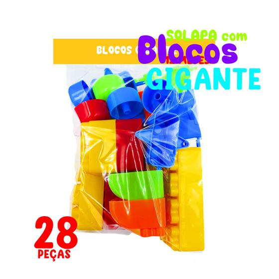 Imagem de Blocos De Montar Infantil Educativo 1 Ano 28 Peças Grandes