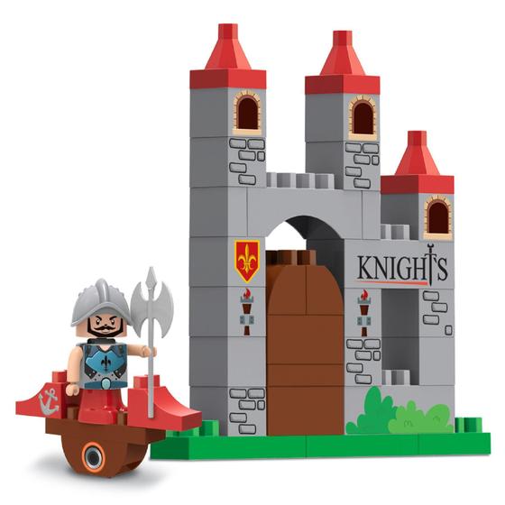 Imagem de Blocos De Montar Infantil Kit 40Pçs Colecionável Medieval