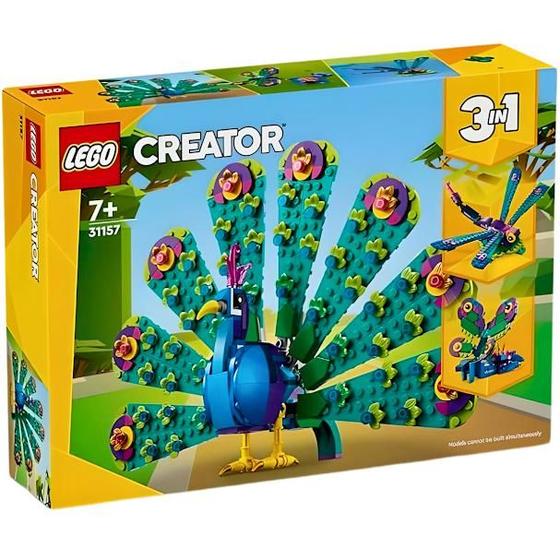 Imagem de Blocos de Montar Lego Creator 3 em 1 Pavão Exótico 31157