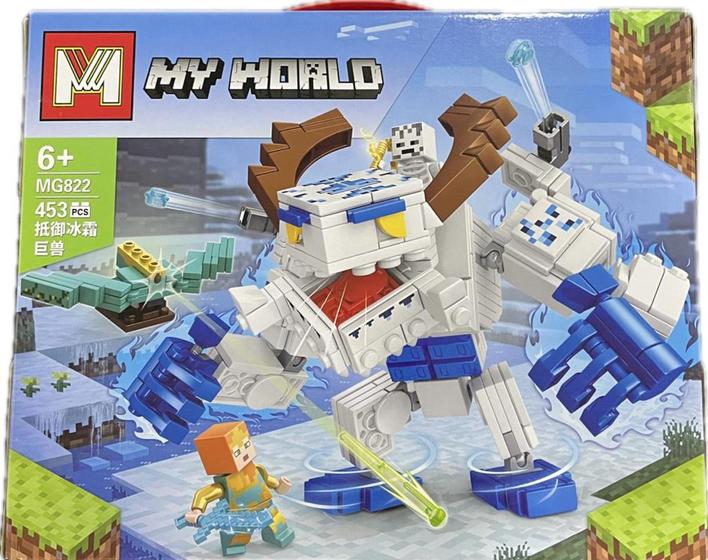 Imagem de Blocos de montar Lego Minecraft Barato - Boneco De Gelo - 453 Peças