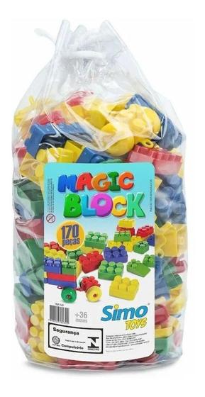 Imagem de Blocos De Montar Magic Block 170 Peças - Simo Toys
