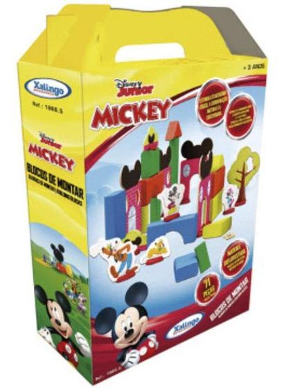 Imagem de Blocos De Montar Mickey Disney Xalingo Infantil +3 Anos 71pc