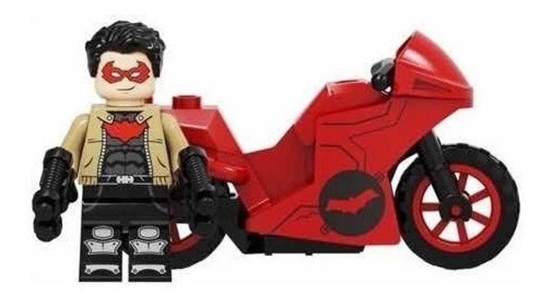 Imagem de Blocos De Montar Moto Capuz Robin Vermelho Batman