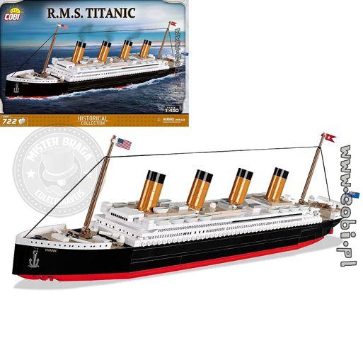 Imagem de Blocos de Montar Navio R.M.S Titanic Cobi 722 pçs
