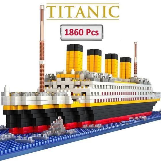 Imagem de Blocos De Montar Navio Titanic 1860 Peças Sem Caixa