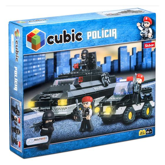 Imagem de Blocos de Montar Policia Tanque de Guerra 311 Peças Multikids - BR836