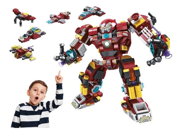 Imagem de Blocos De Montar Robô Hulkbuster 575 Peças 25 Em 1 Cubic