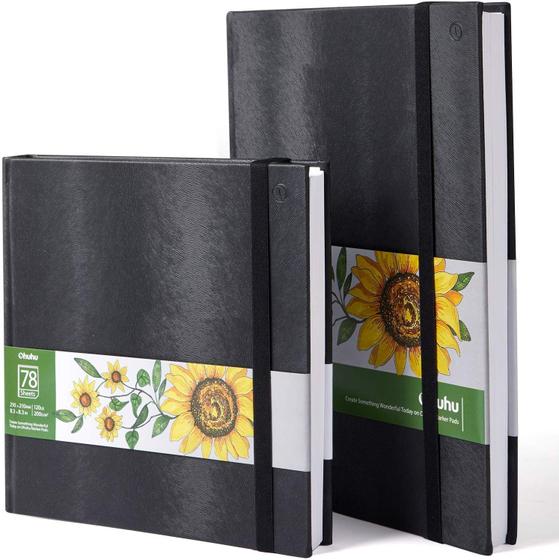 Imagem de Blocos de Papel Sketchbook Ohuhu Marker (21x21cm e 21x29,7cm) - Pacote com 2
